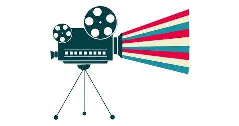 4K Cartoon Camera Animation - Light Effect Stock Footage 111158694