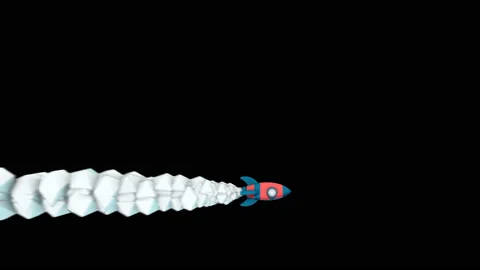 4K Cartoon Rocket Lowerthird 2 Video stock 94745430