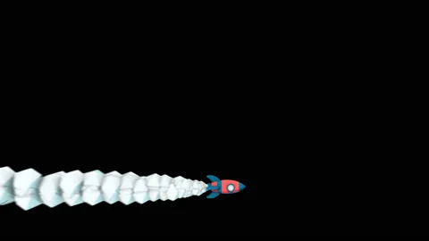 4K Cartoon Rocket Lowerthird Video stock 94745415