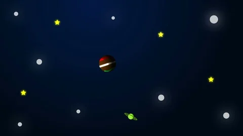 4K Cartoon Space Night |Loopable Stock Footage 108623360