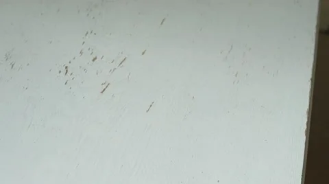 4k caucasian hands remove a blue typewriter from a white table Stock Footage 62947711