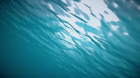 4k Caustics Below The Water Surface. summer background Stock Footage 310003945