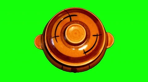 4k ceramic pot with cover Stock Footage 49594077