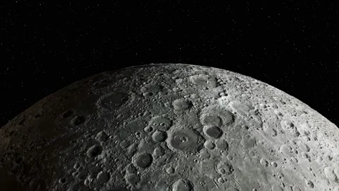 4K CGI render of the lunar surface. | Stock Video | Pond5