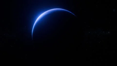 4K CGI Rotation of Neptune Planet with Deep Blue Atmosphere Video stock 310169853