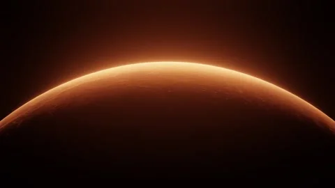 4K CGI Rotation of Venus Planet with Volcanic Texture in Space Video stock 310320319