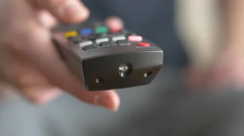 4K Changing Channels Tv Remote Control Stock Footage 49971642
