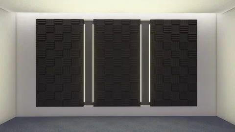 4K Changing Neon LED Light Studio Background Acoustic Foam Loop Stock Footage 341504746