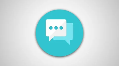 4K - Chat icon symbol round logo Stock Footage 61375313
