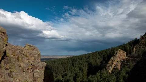 4K Chautauqua Park Cloud Timelapse. Boulder, Colorado Stock Footage