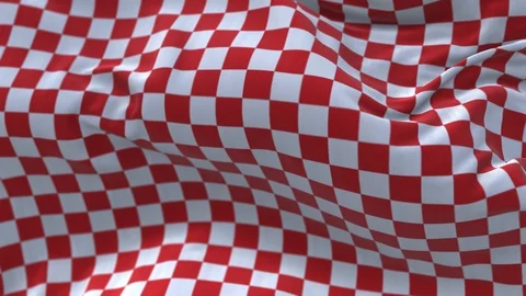 4k Checkered Race Flag silk fabric fluttering Check Racing Flags,waving cloth. Stock Footage 126951013