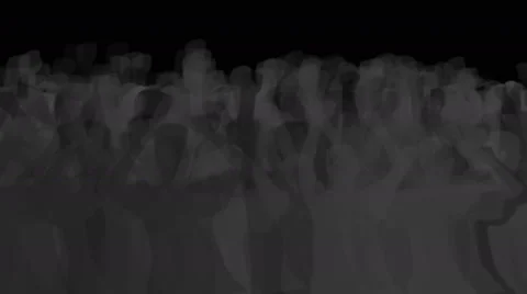 4k Cheering crowd group people men human  procession,concert rallies silhouette Stock Footage 58443416