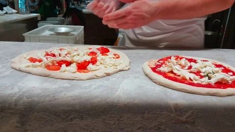 4K Chef Preparing Pizza In A Indoor Restaurant 3 Stock Footage 84107168