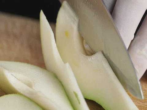 4k Chef professional fruit salad cut and cooking Stock Footage 71622184