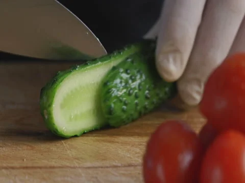 4k Chef professional fruit salad cut and cooking Stock Footage 71622271