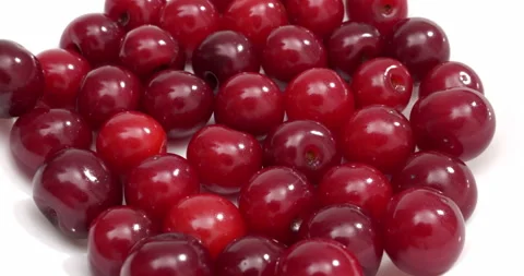 4K - Cherry berries. Rotating background Stock Footage 248716577