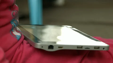 4K Child hands and tablet Stock Footage 47699110