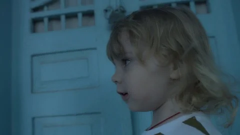4K Child Running in Old House Stock Footage