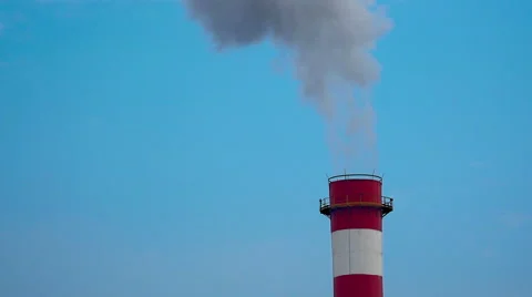 4k Chimney smoke pollution, UHD stock video LOOP Stock Footage 46770257