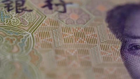 4K China Bank note close up Panning shot. Economy, Currency and Wealth Stock Footage 270753362