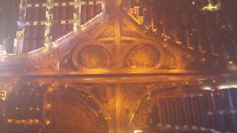 4K China Overpass Timelapse Changsha Night View Stock Footage 156064507