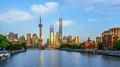 4K: China Shanghai Skyline at Dusk. 4k or 4k+ Resolution