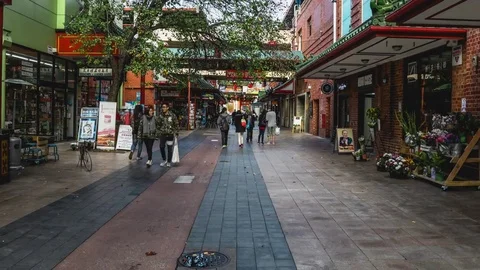 4K China Town Hyperlapse Stock Footage 76955053