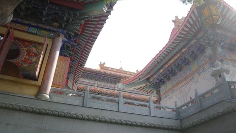 4K Chinese Temple Stock Footage 124673735