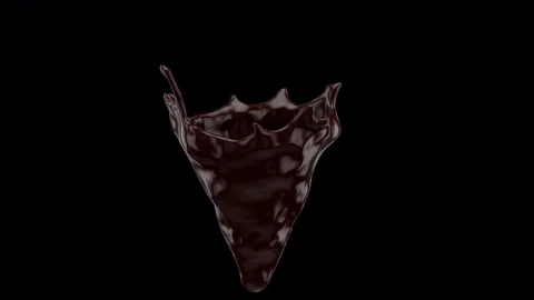4K Chocolate Splash Slow Motion - Alpha channel included Stock Footage 158432006