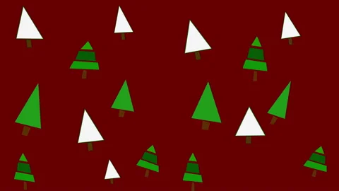 4K Christmas Background- Christmas Trees|Loop Stock Footage 165126601