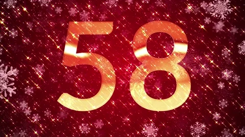 4k Christmas Countdown. 60 seconds Видео 164771690