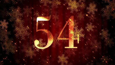 4k Christmas Countdown. 60 seconds Stock Footage