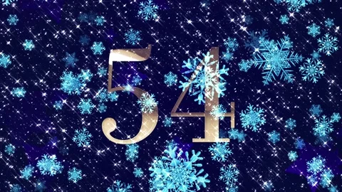 4k Christmas Countdown. 60 seconds Video stock 166126078