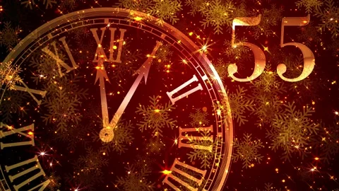 4k Christmas Countdown. 60 seconds Stock Footage 166473942