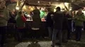 4k Christmas fair with hot drinks at cold windy night 4k or 4k+ Resolution