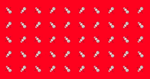 4k Christmas Loopable Art Collage with Plasticine Snowman against red background Stock Footage 111851580