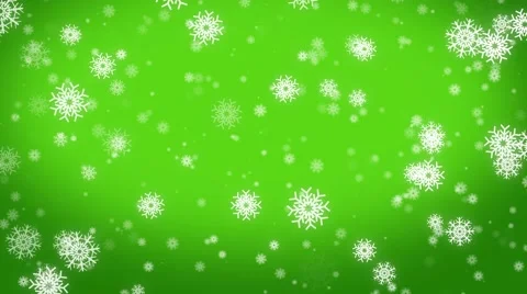 4k christmas motion background, snowfall with white snow flakes green Stock-Footage 55965741