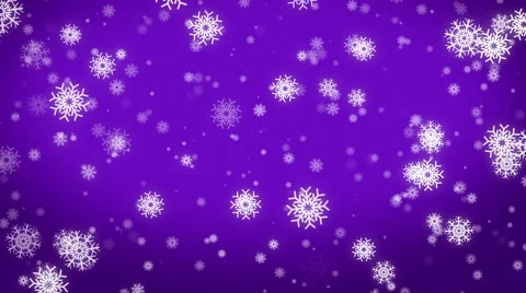 4k christmas motion background, snowfall with white snow flakes purple Stock Footage 55966269