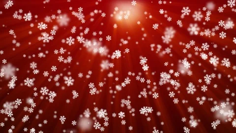 4K Christmas Motion Background, Snowfall With White Snow Flakes Red Backgroun Stock Footage 117698964