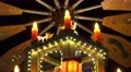 4k Christmas pyramid figures very closeup tilt down 4k or 4k+ Resolution