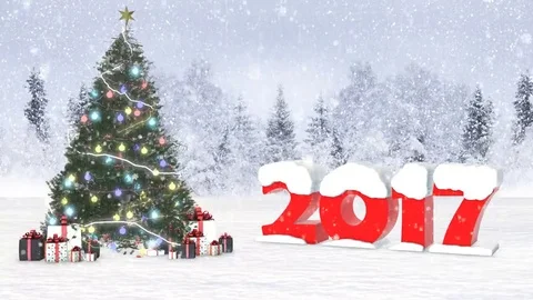 4K christmas snow background Vídeos de archivo 69245771