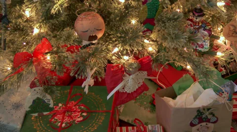 4K Christmas Tree and Presents Stock Footage 36748246