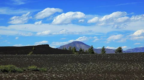 4K, Cinder Cone Time Lapse &amp; Lava Flow Video stock 39639246