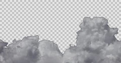 4K Cine 24p pre-keyed cumulus cloud motion for effects 1 Stock Footage 64759252