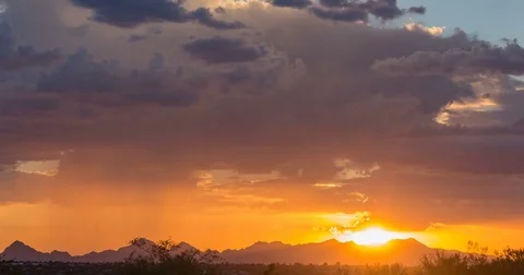 4K Cine colorful ecliptic desert sunset time lapse Stock Footage 78827442