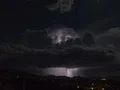 4K Cine lightning storm cell under the moon time lapse tight 4k or 4k+ Resolution