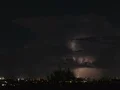 4K Cine night monsoon storm flashes behind city time lapse seq 2 4k or 4k+ Resolution