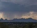 4K cine rain curtain over mountains dissipates time lapse 4k or 4k+ Resolution