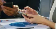 4K Cinemagraph: Close Up Of Business Woman Hand On Phone Stock Footage
