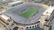 4K Cinematic Aerial - Notre Dame, Indiana - Football Stock Footage